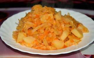 Овощное рагу в мультиварке с картошкой и капустой