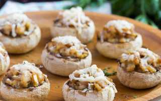15 рецептов очень вкусных фаршированных шампиньонов в духовке