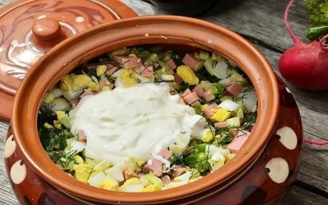 окрошка на квасе