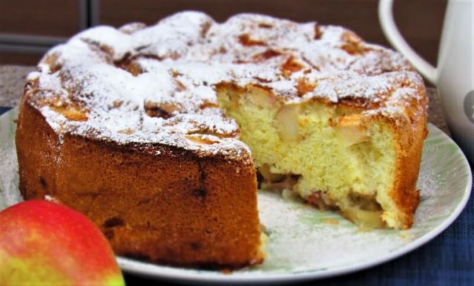 Шарлотка с яблоками рецепт без сливочного масла